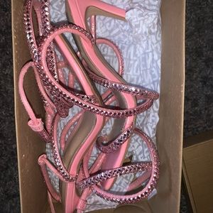 Steve Madden Pink lace up heels